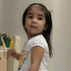 Sassy Little Girl Waving Hair GIF