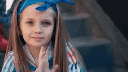 Sassy Little Girl Wearing Bandana GIF