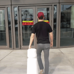 Sassy Man Exaggerated Opening Door GIF