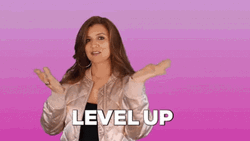 Sassy Matured Lady Motioning Level Up GIF