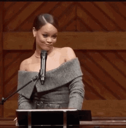 Sassy Rihanna On Ponytail Hair GIF