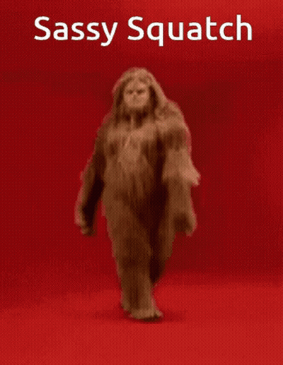 Sassy Squatch Bigfoot Walking GIF