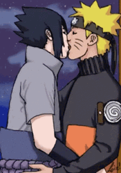 Sasuke Naruto Kissing GIF