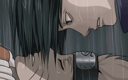 Sasuke Naruto Raining GIF