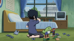Sasuke Playing With Toys