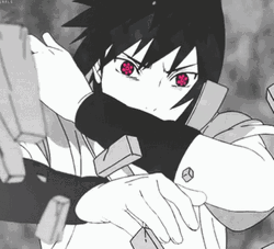 Sasuke Sharinga Air Floating GIF