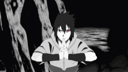 Sasuke Sharingan Intense Close Up GIF