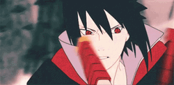 Sasuke Sharingan WAtch Juggling Sword  GIF