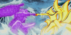 Sasuke Susanoo Battling With Kurama GIF