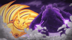 Sasuke Susanoo With Naruto's Kurama GIF