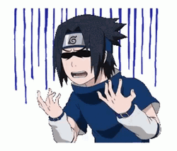 Sasuke Uchiha Freaking Out  GIF
