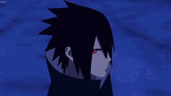 Sasuke Uchiha Red Eye Glowing  GIF