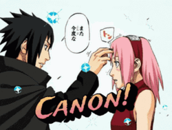 Sasusaku Sakura Sasuke Forehead Poke GIF