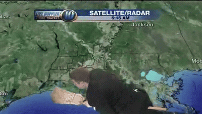 Satellite Radar Screen Showing Man Laying GIF