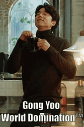 Satisfying Happy Gong Yoo World Domination GIF