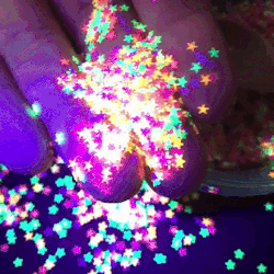 Satisfying Neon Color Stars  GIF