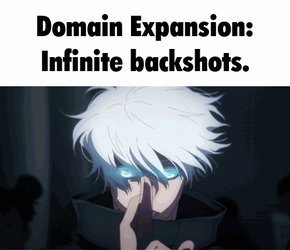 Satoru Gojo Domain Expansion Infinite Backshots GIF