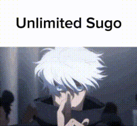 Satoru Gojo Domain Expansion Unlimited Sugo GIF