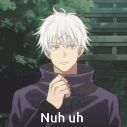 Satoru Gojo Nuh Uh Shaking Head GIF