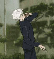 Satoru Gojo Unfazed Strolling Along GIF