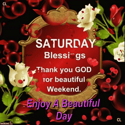 Saturday Blessings Thank You God Sign GIF