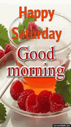 Saturday Morning Delicious Tea With Berries  GIF
