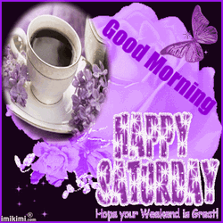 Saturday Morning In Purple Background  GIF