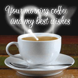 Saturday Morning Sparkling Heart In A Mug GIF