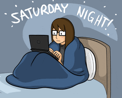 Saturday Night Bed And Computer Tumblr GIF