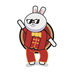 Saturday Night Fever Dancing Bunny GIF