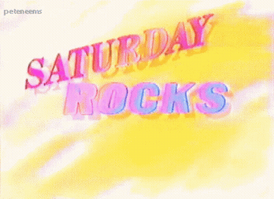 Saturday Rocks Superman On Yellow Background GIF