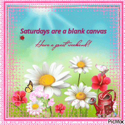 Saturdays Are a Blank Canvas Have a Great Weekend