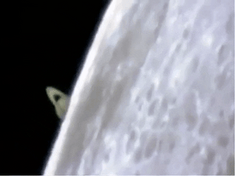 Saturn Rising From Moon GIF
