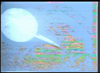 Saturn Space Old Film Aesthetic GIF