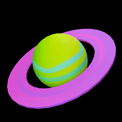 Saturn Tennis Ball Violet Ring GIF