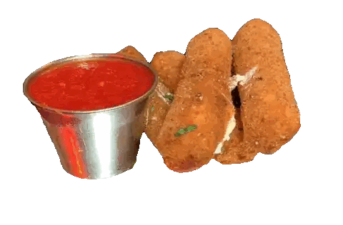 Sauce Bucket Next To Mozzarella Sticks Sticker