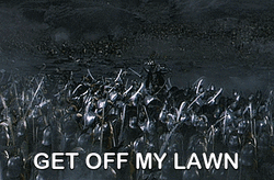 Sauron Get Off My Lawn GIF