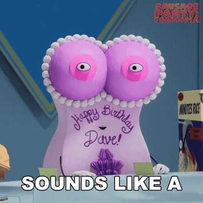 Sausage Party Foodtopia Character Says Happy Birthday Dave GIF