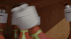 Sausage Party Shocked Bottles GIF