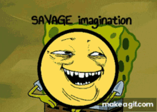 Savage Spongebob Rainbow Imagination Hands