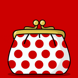 Save Money Coin Bouncing Into Purse GIF