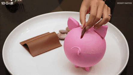 Save Money Melissa Leong Coin Into Piggy Bank GIF