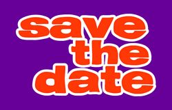 Save The Date Zooming Text GIF