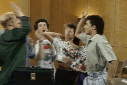 Saved By The Bell Team Awesome High Fiving GIF