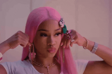 Saweetie Getting Ready Wearing Earrings GIF