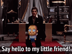 Say Hello To My Little Friend Granny Man GIF