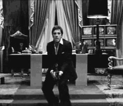 Say Hello To My Little Friend Gun Shoot GIF