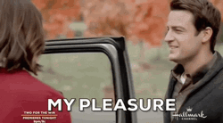 Saying My Pleasure While Opening The Door To Someone GIF
