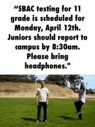 SBAC Testing Drop Kick On A University GIF