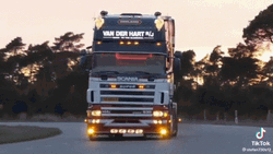 Scania 4 Series Bobtail Truck Dashing GIF